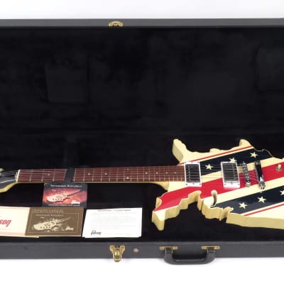 Gibson Map Guitar 1985 Super Rare Stars and Stripes Finish with Case and Paperwork 1 of 9 made! image 4