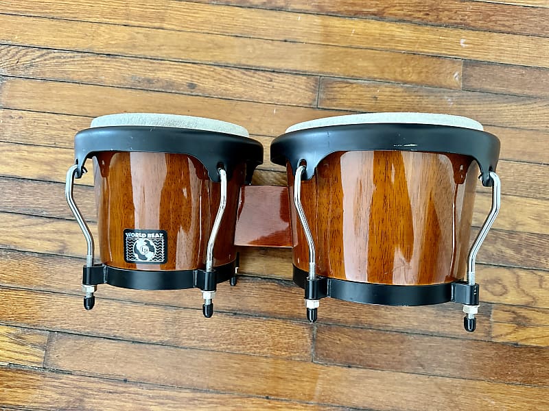 L.P. World Beat Bongos Dark Wood Stain Reverb