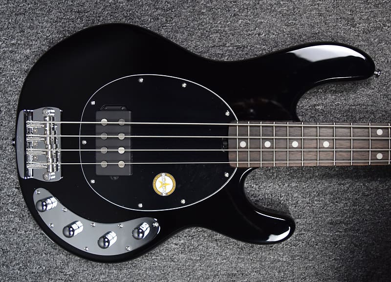 Sterling by MusicMan Ray 34. Black Gloss, Minor cosmetic flaws, Save $30!  *NOT Pre-Owned, FULL Wnty!