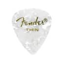 Fender 351 Shape Premium Celluloid Picks - Thin White Moto 12-pack