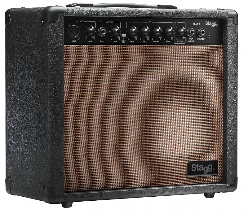 Stagg 20 Watt RMS Acoustic or Electric Guitar Amplifier w Reverb