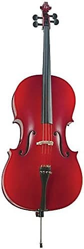 Becker 375 1/4 Size Cello with Bow and Bag - Red/Brown Satin Finish image 1