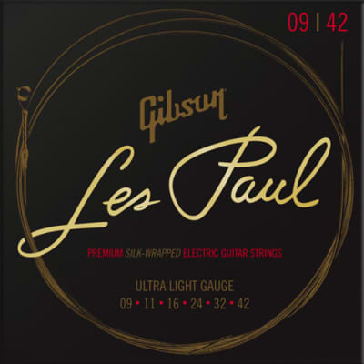 Gibson Les Paul Premium Electric Guitar Strings, Ultra-Light 9-42 for sale