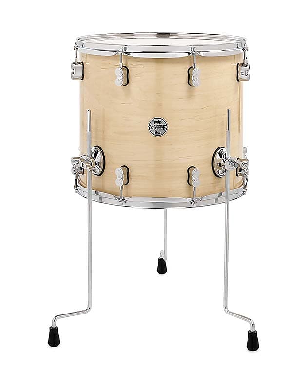 PDP Concept Maple 14x16 Floor Tom Natural Lacquer with Chrome Hardware image 1