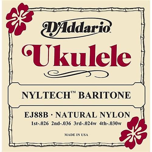 D'Addario EJ88B Nyltech Ukulele Strings - Baritone image 1