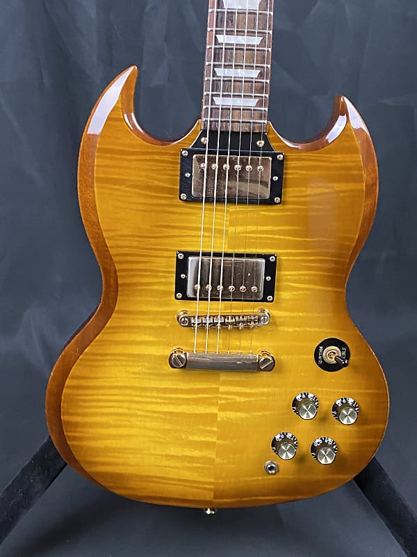 Epiphone Custom Shop SG Amber Burst Flame | Reverb