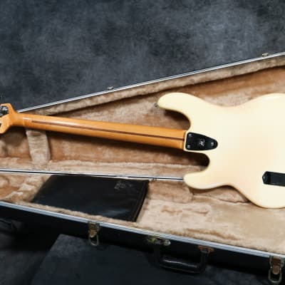 1979 Music Man Stingray Bass - White - OHSC - Leather MM Bag & Strap - Excellent Condition image 6