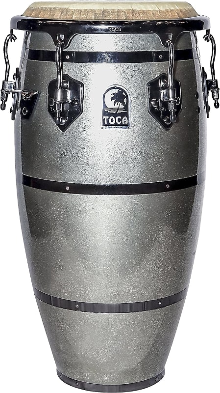 Toca Conga Drum 11.75" Erick Velez Signature Series, Gun Metal Glitter image 1