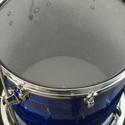 Vintage Apollo 3 Piece Drum Set 1970s Blue Oyster Pearl Completely Restored in USA Jazz Bop Kit 12/16/22 image 6