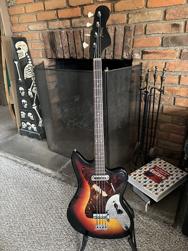 1960s Framus Strato Bass - Sunburst - gig bag. image 1