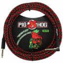 Pig Hog PCH20PLR 1/4' Straight to 1/4' Right-Angle Tartan Plaid Instrument Cable, 20 feet