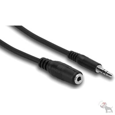 Hosa MHE-110 Headphone Ext Cable Mini Male 3.5mm TRS to Same Female 10 ft image 1