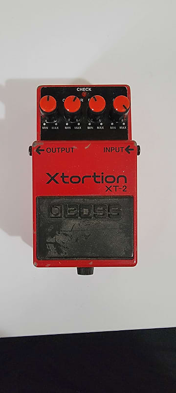 Boss XT-2 Xtortion (Silver Label) 1996 - 1998 - Red | Reverb