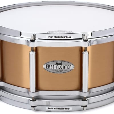 Pearl Free Floater Phosphor Bronze 6.5x 14-inch Snare Drum - Natural image 1