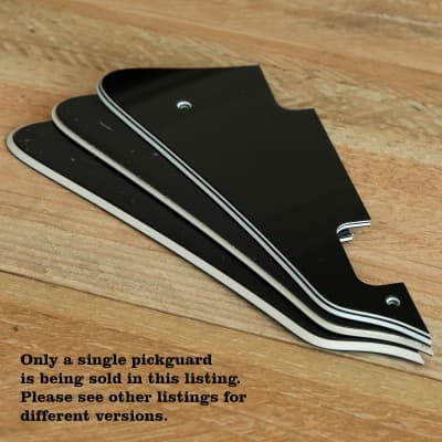 Custom Wide Bevel Black/Parchment/Black Pickguard For Edwards E-LP P-90 image 6
