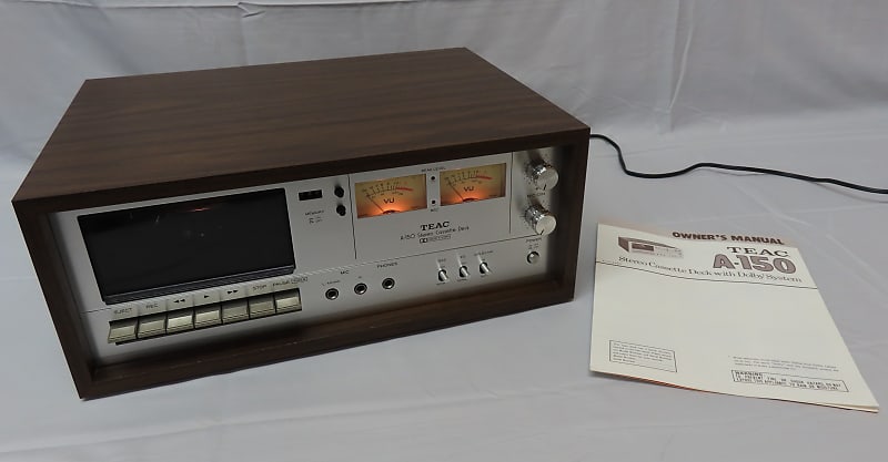 Vintage Teac A-150 Stereo Cassette Tape Deck In Wood Case With Owners  Manual
