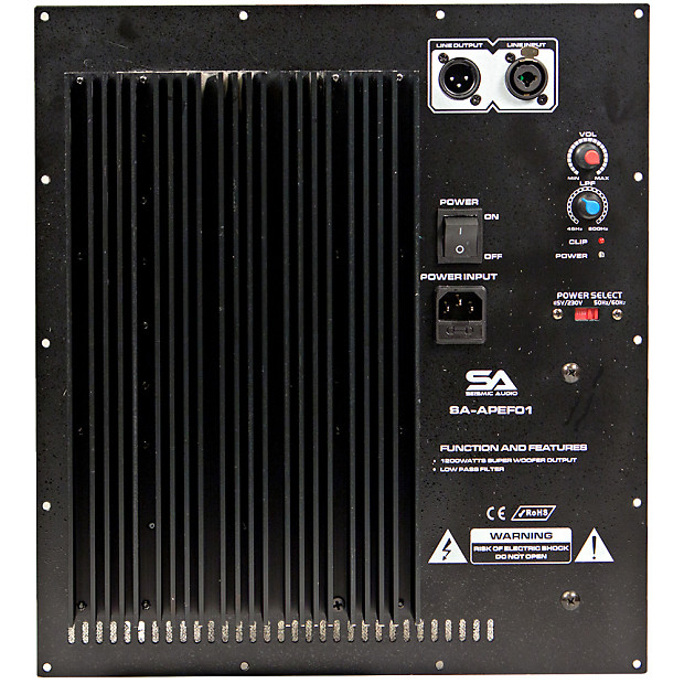 Seismic Audio SA-APEF01 1200w PA Subwoofer Speaker Plate Amplifier image 1