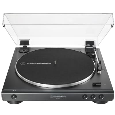 Audio-Technica AT-LP60X-BK Fully Automatic Belt-Drive Stereo Turntable w/ Accessories Bundle image 2