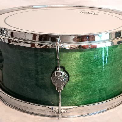 MARTIAL PERCUSSION HANDCRAFTED 14 x 6.5" MAPLE SNARE DRUM 2023 - TIEDYED DENIM LACQUER imagen 6