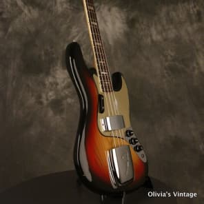 original 1977 Fender JAZZ BASS Sunburst w/GOLD pickguard image 14