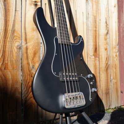 G&L USA Kiloton-5/Fretless/Lined Jet Black Satin Frost 5-String Electric Bass Guitar w/ Black Tolex Case (2023) image 1