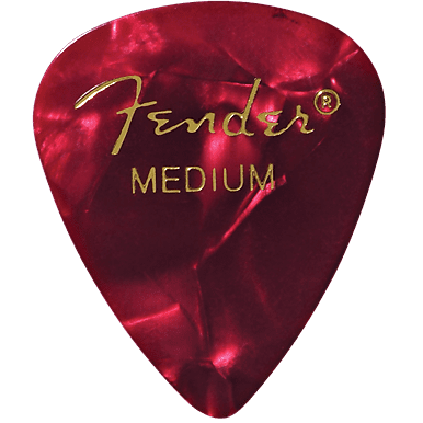 Fender 351 Heavy Celluloid Red Moto Pick Pack (12 Pack) image 1