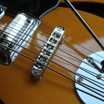 VINTAGE REVO Series 'Custom Supreme' Baritone VI Semi-Acoustic Guitar ~ Tobacco Sunburst, 3, 93 KG image 11