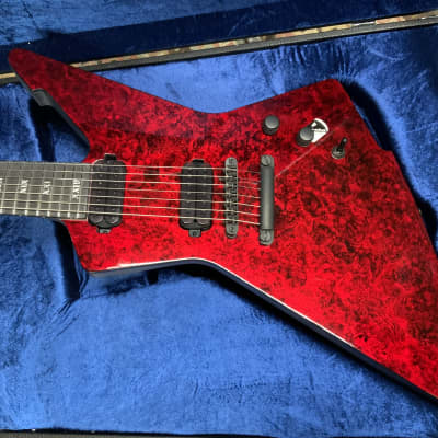 Schecter E-7 Apocalypes Red Reign 7 string Explorer type w hard case included image 1
