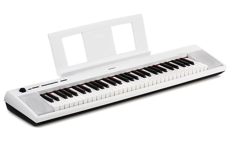 Yamaha Piano numérique portable blanc 61 Touches + Pupitre NP-12 image 1