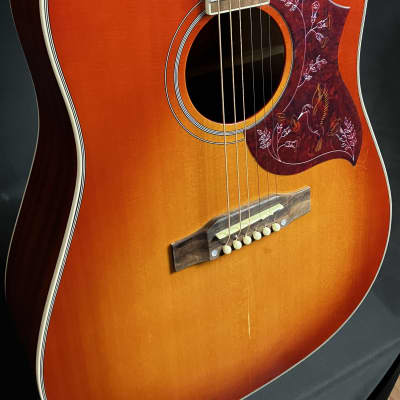 Epiphone 'Inspired by Gibson' Hummingbird Acoustic-Electric Guitar Aged Cherry Sunburst image 5