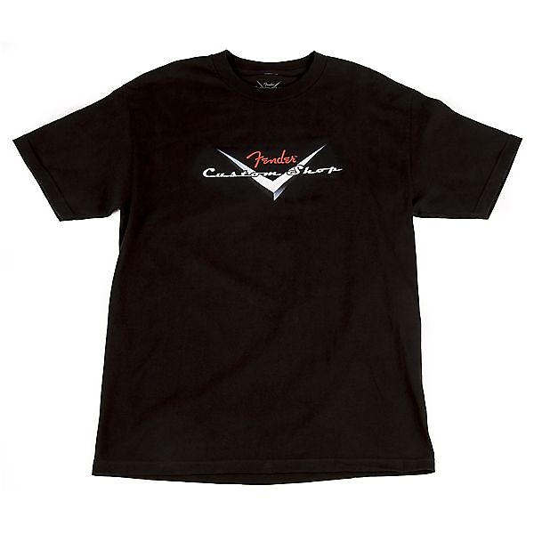 Fender Custom Shop Original Logo T-Shirt, Black, XL 2016 image 1