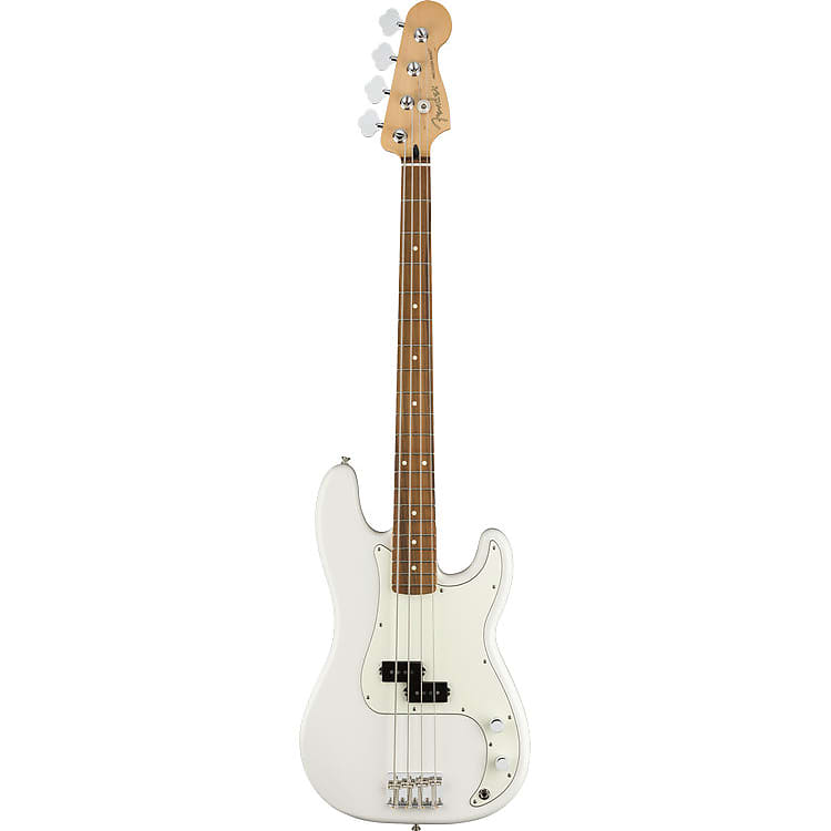 Fender Player Precision Bass With Maple Fretboard Polar White Reverb 8330