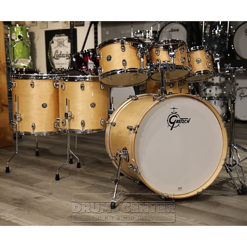 Gretsch Catalina Maple 7pc Rock Drum Set Gloss Natural - DCP | Reverb