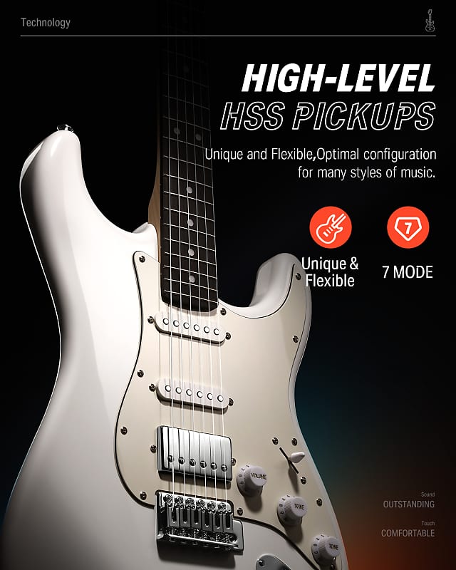 Donner DST-152 エレキギター HSSピックアップ　M2219 Amazon.com: Donner Electric Guitar, DST-152 39