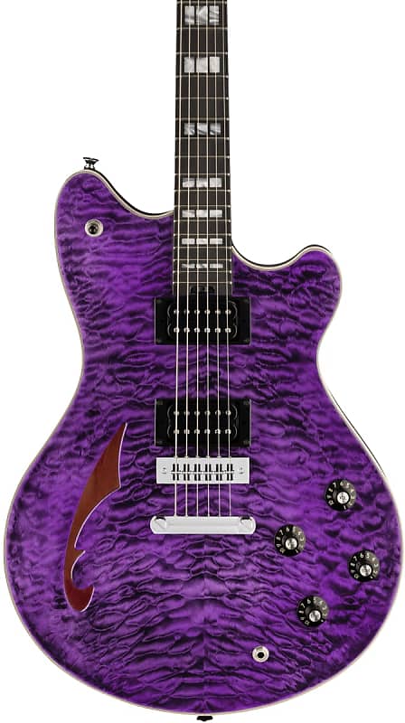 Mint EVH SA126 Special QM Trans Purple Ebony w/case image 1