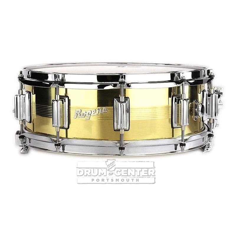Rogers Dyna-sonic 7-Line Brass Snare Drum 14x5 image 1