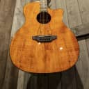 Luna Gypsy Exotic Spalt Acoustic Guitar  - Gloss Natural - Ships FREE Lower 48 States!