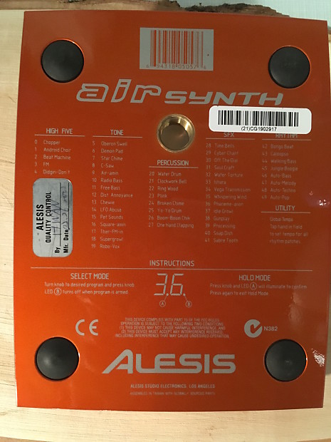 ALESIS air synth 激レア　オレンジ　テルミン　専用アダプター付 Alesis Air Synth orange | Reverb