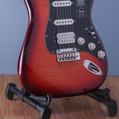 Fender Player Stratocaster HSS Plus Top Aged Cherry Burst DEMO image 3