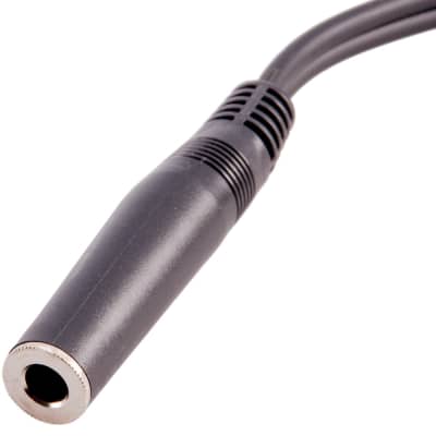 6 Inch 1/4 Inch TS Female to Dual RCA Male Y-Splitter Cable- Interface Cord image 2