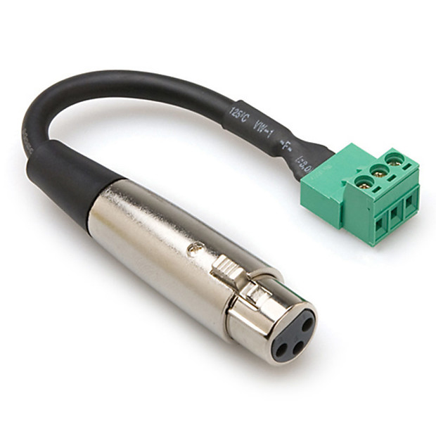 Hosa PHX-106F XLR3F to Phoenix Male Adapter Cable - 6" image 1