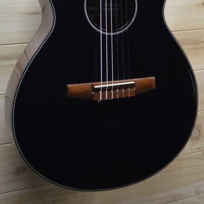 Used Ibanez AEG50N Classical Acoustic Electric Guitar Black High Gloss image 3