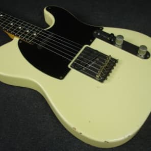 Vintage Bill Lawrence Aged White Finish Single Cutaway Tele Electric Guitar image 4