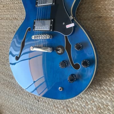 Firefly FF338 Semi-hollow Electric Transparent Blue image 4