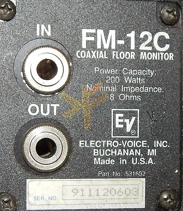 Electro-Voice FM-12C vintage floor monitors set of 2 by | Reverb