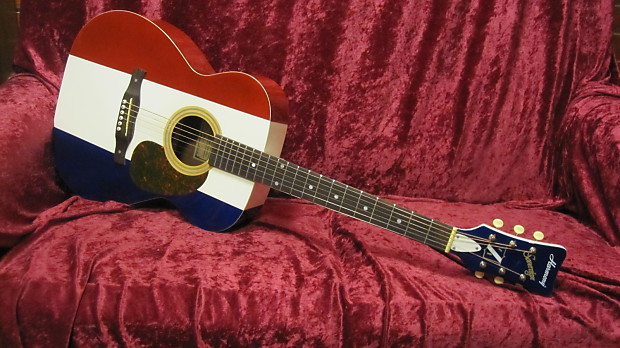 2005 Harmony Sovereign Buck Owens Red White Blue Acoustic