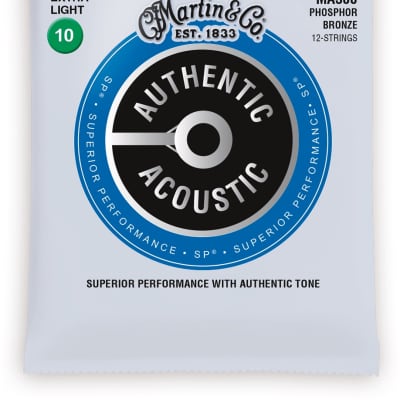 Martin MA500 Extra Light 12-String Acoustic Guitar Strings image 1