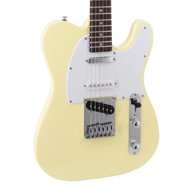 SX 25 1/2" Scale Furrian RN Alder SSS VWH Vintage White Electric Guitar with 3 Single Coil Pickups image 1