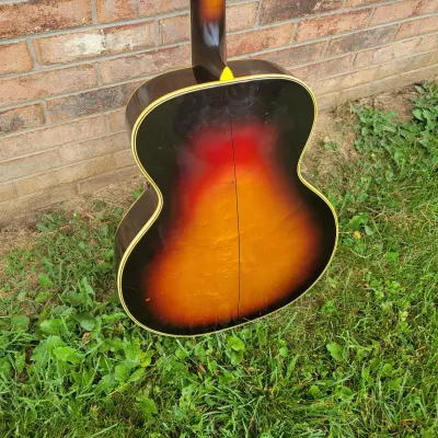 1940's Harmony Made Marwin Jewel Archtop Acoustic Guitar Great Player & Sound With Case image 6