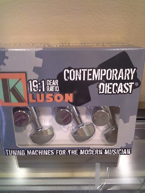 Immagine Kluson KL-3801C 3x3 Contemporary Locking Tuners - 19:1 - 1